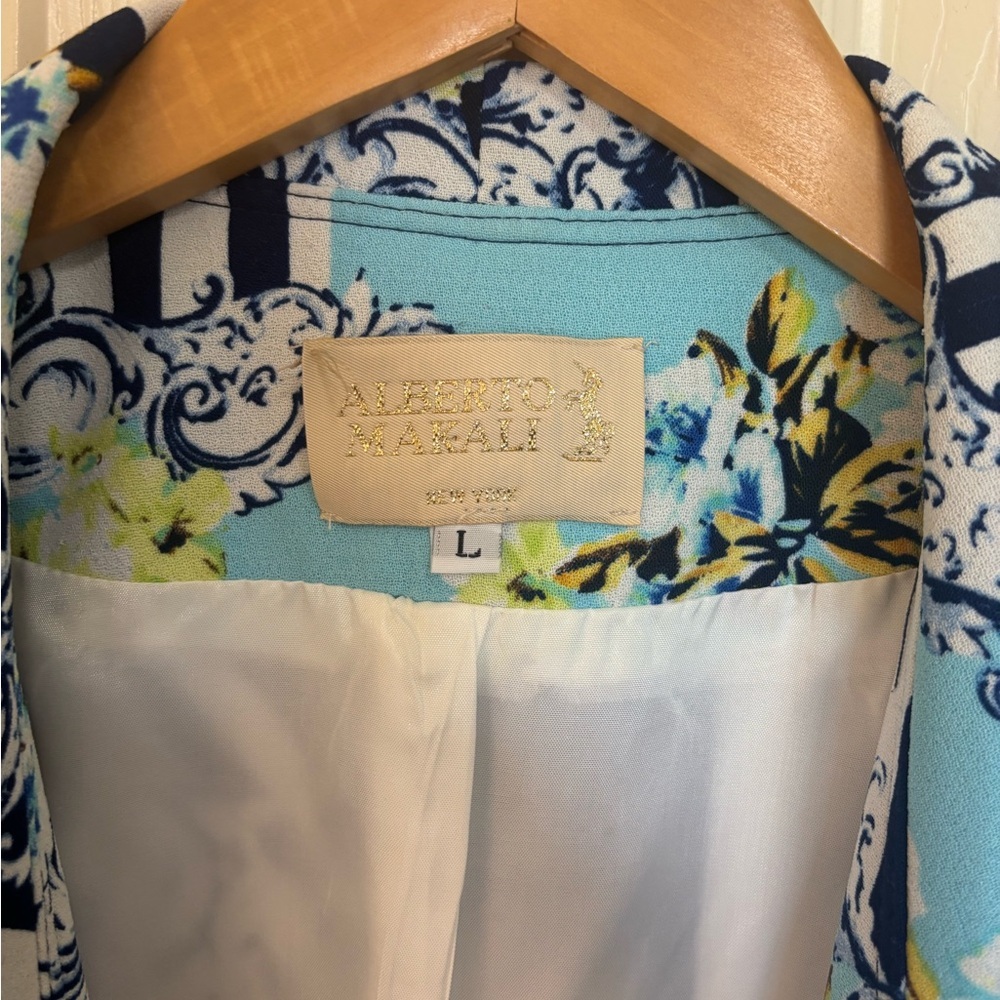 Alberto Makali blazer Baroque Floral Geometric Blazer USA  work essentials - Picture 3 of 7